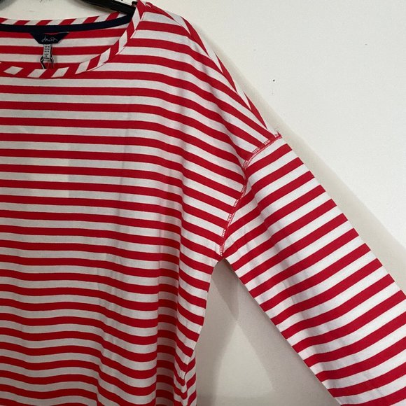 Joules Marina Jersey Top Cream Red Stripe 14 - Picture 7 of 13